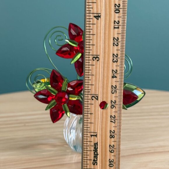 6 Ganz Crystal Creations Acrylic Suncatcher Place Card Holders Floral Butterfly - Picture 9 of 10